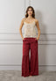Pantalone ampio damascato
