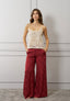 Pantalone ampio damascato