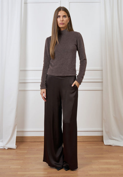 Pantalone ampio in raso
