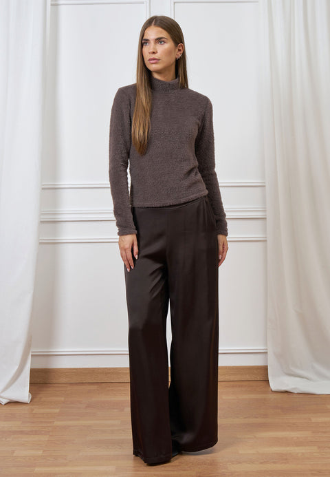 Pantalone ampio in raso