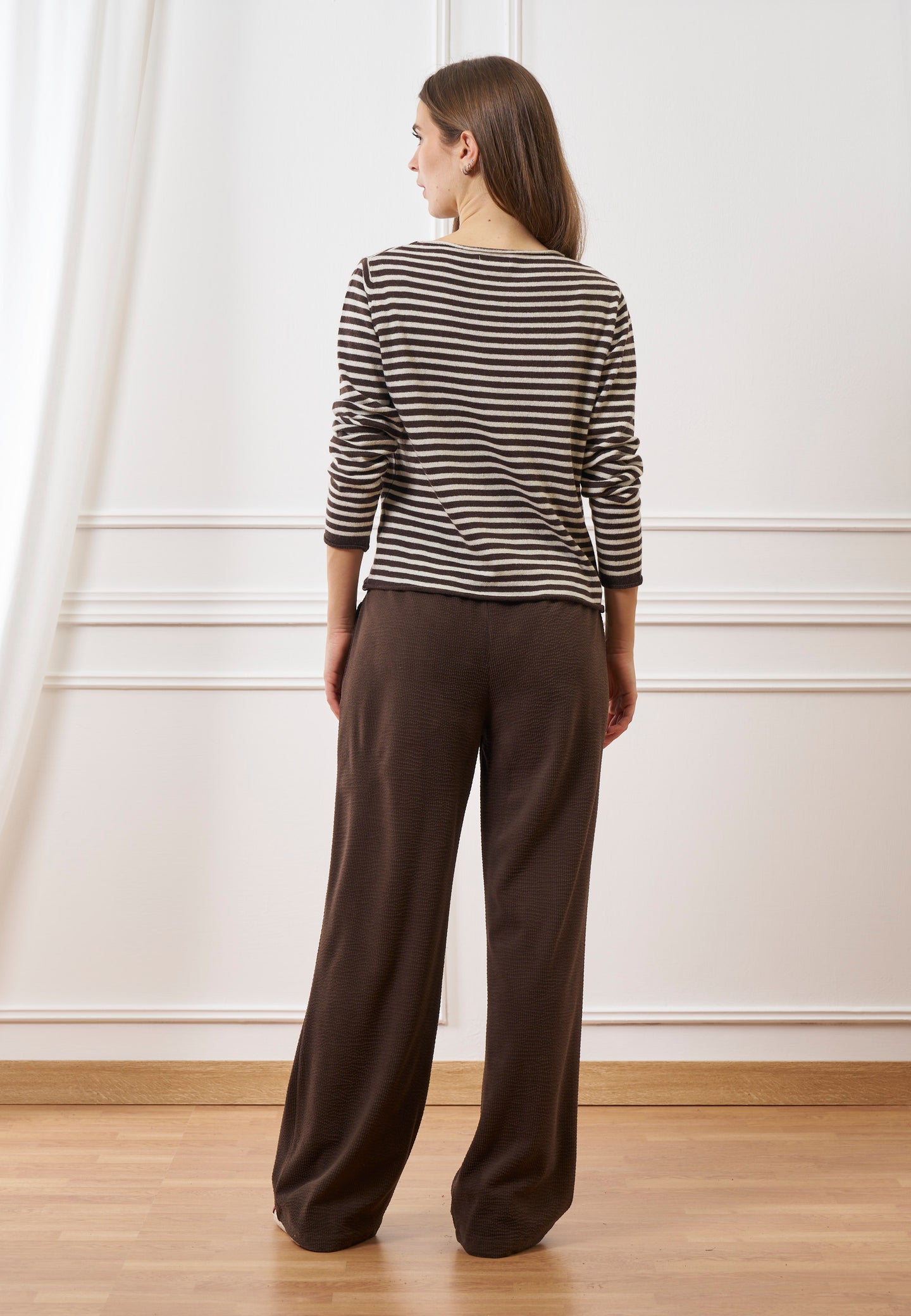 Pantalone ampio in velluto a coste