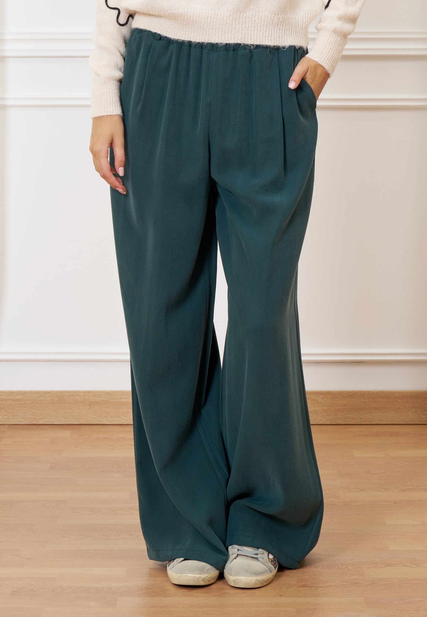 Pantalone ampio mano pesca