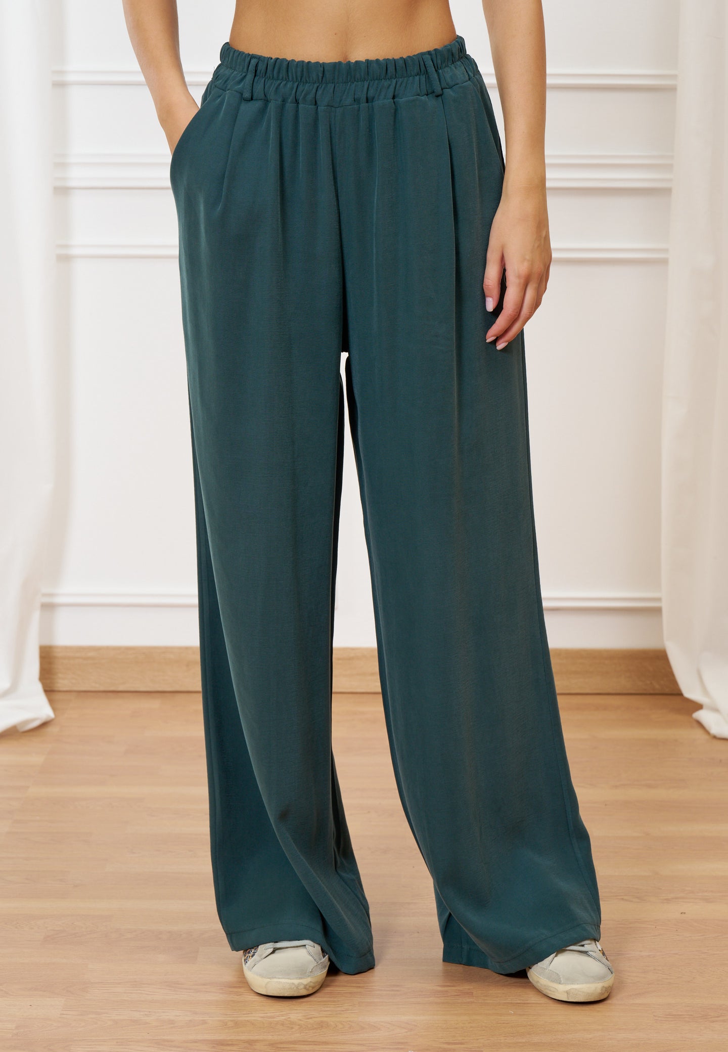 Pantalone ampio mano pesca