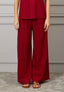 Pantalone ampio viscosa e lino