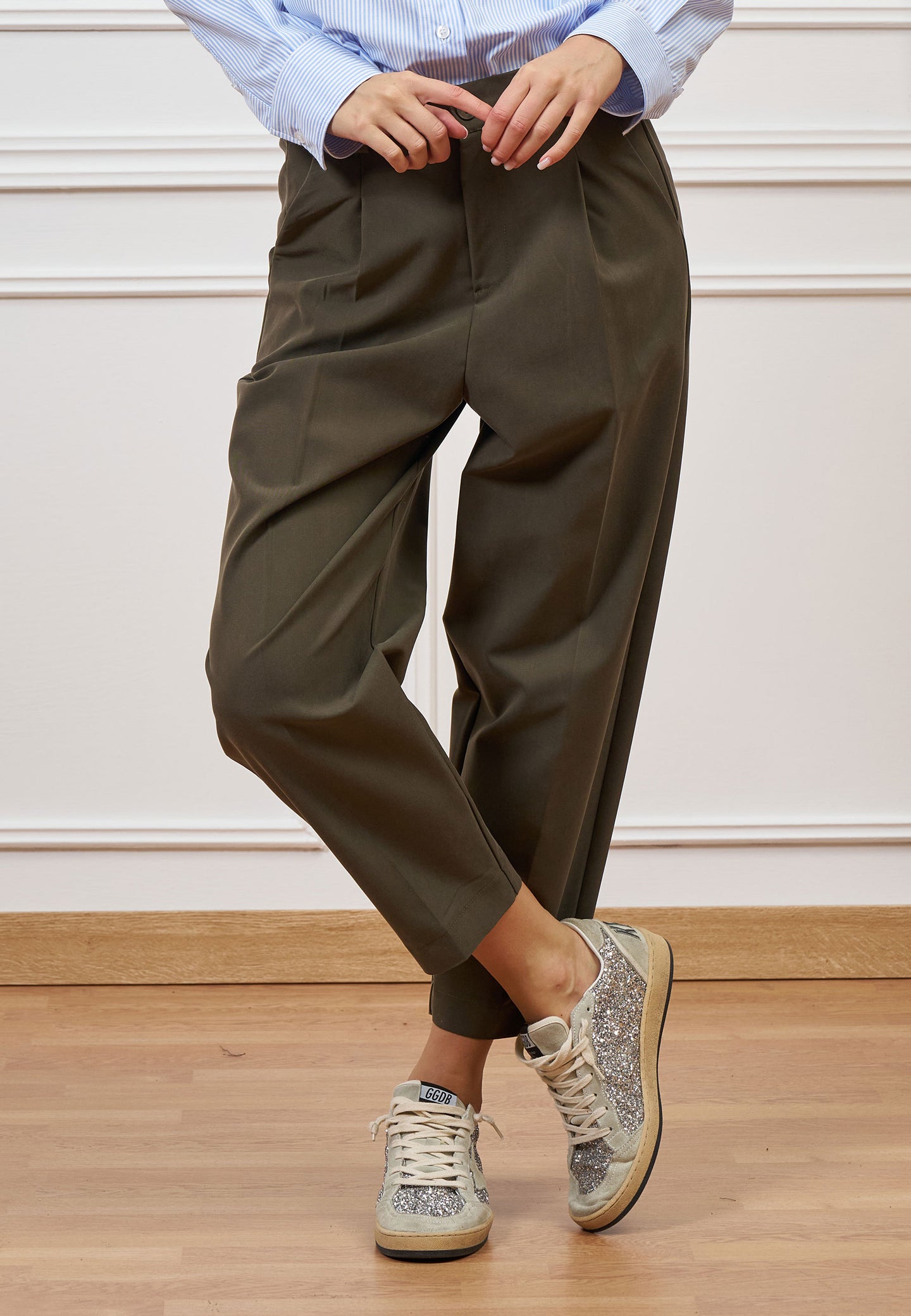 Pantalone balloon con pinces