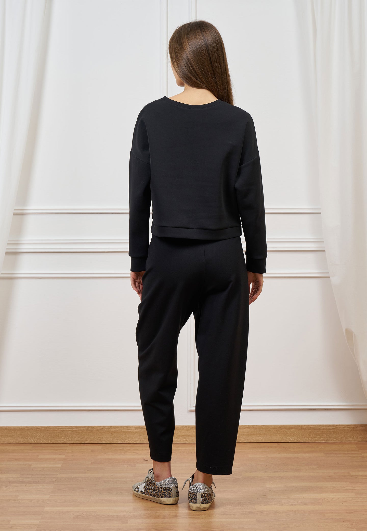 Pantalone balloon in punto roma