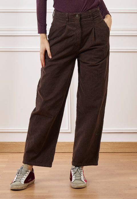 Pantalone balloon in velluto a coste