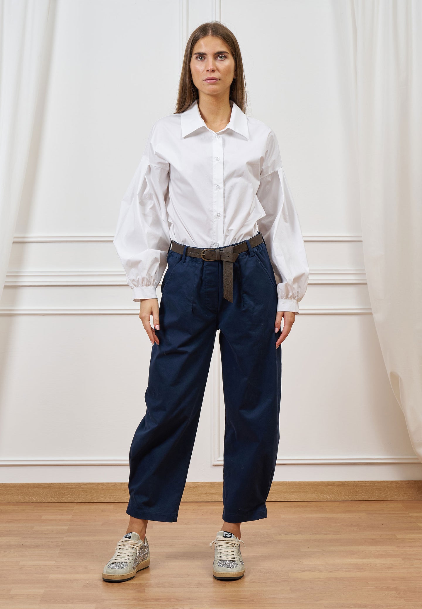 Pantalone balloon vita alta