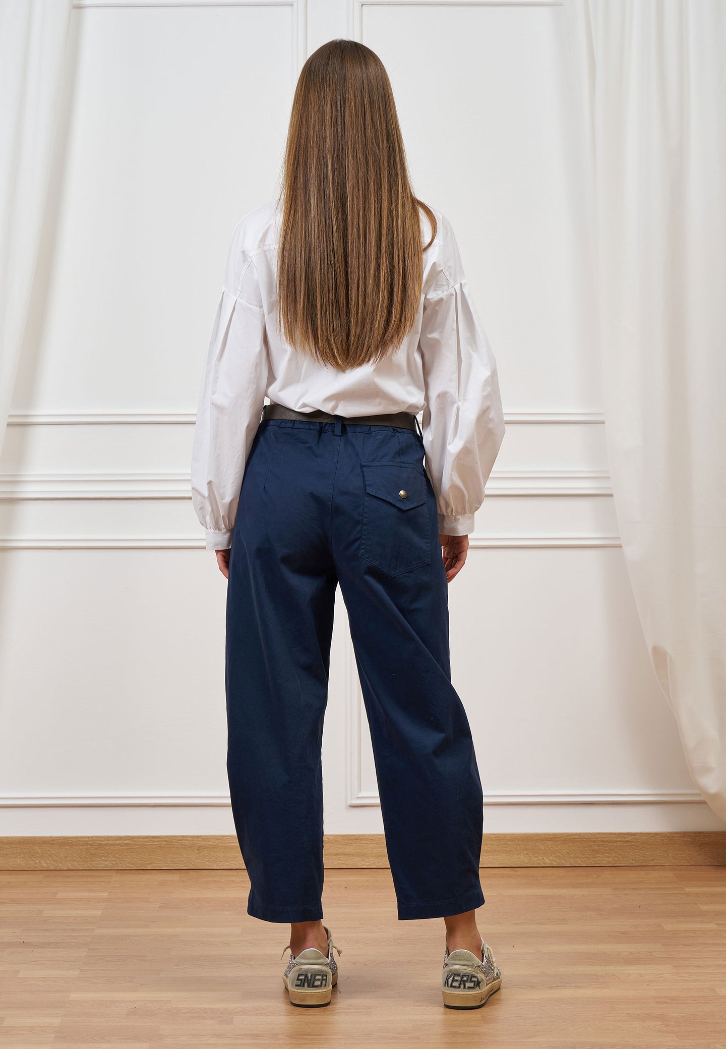 Pantalone balloon vita alta