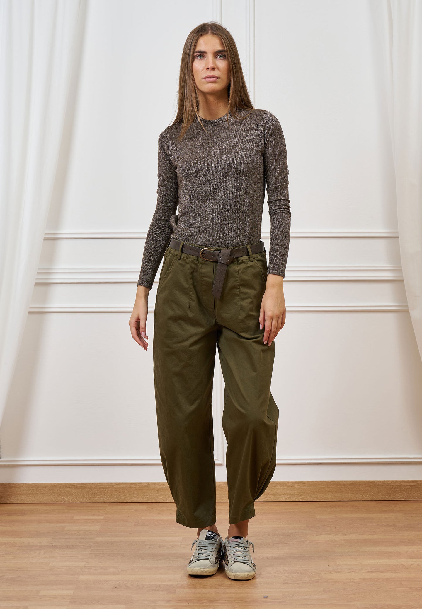 Pantalone balloon vita alta