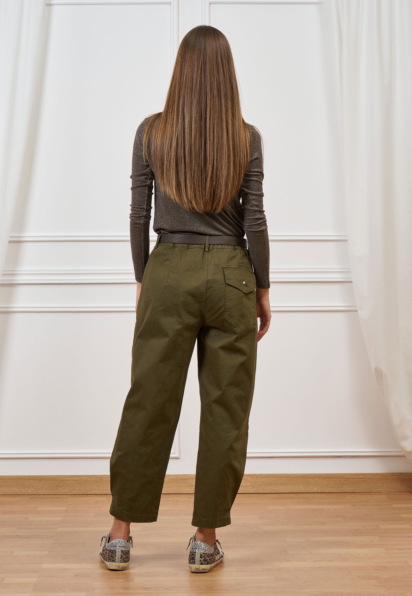 Pantalone balloon vita alta