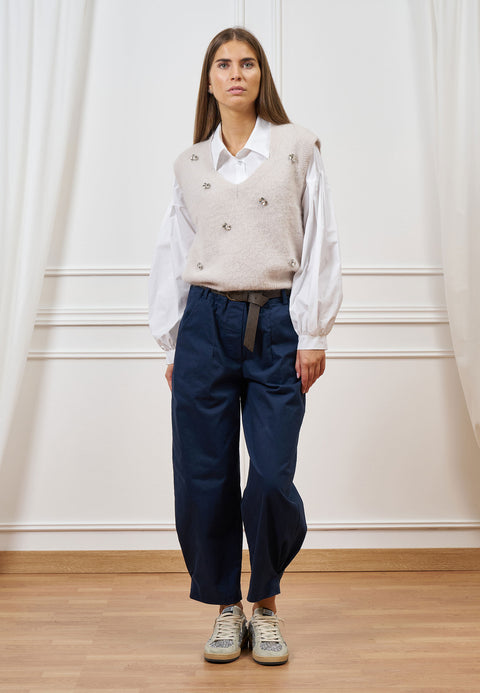 Pantalone balloon vita alta