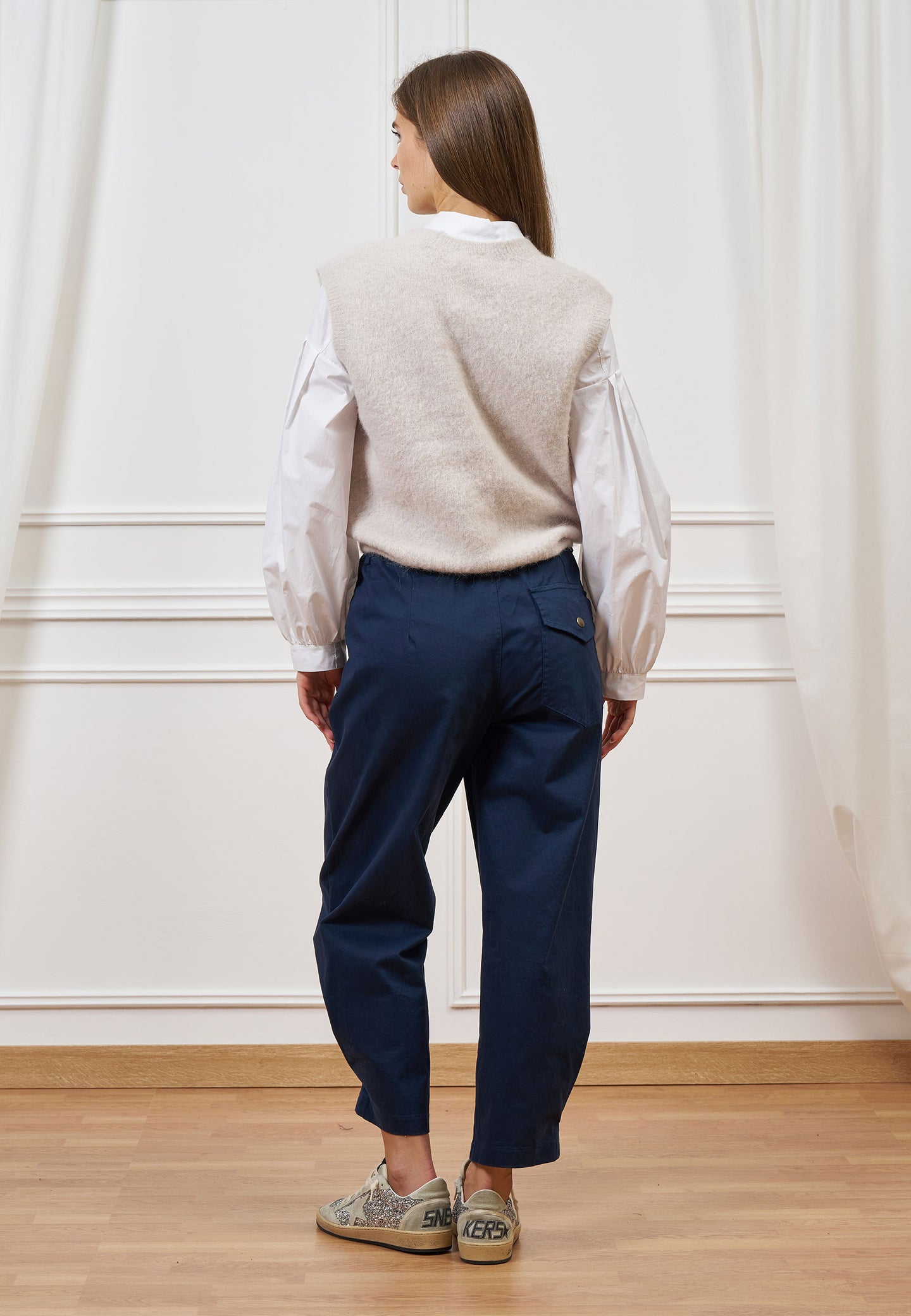 Pantalone balloon vita alta