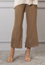 Pantalone crop con zip laterale
