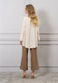 Pantalone crop con zip laterale