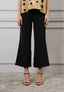 Pantalone crop con zip laterale
