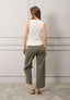 Pantalone crop elastico in vita