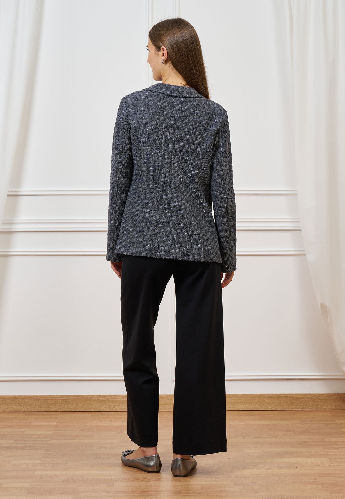 Pantalone cropped in punto roma