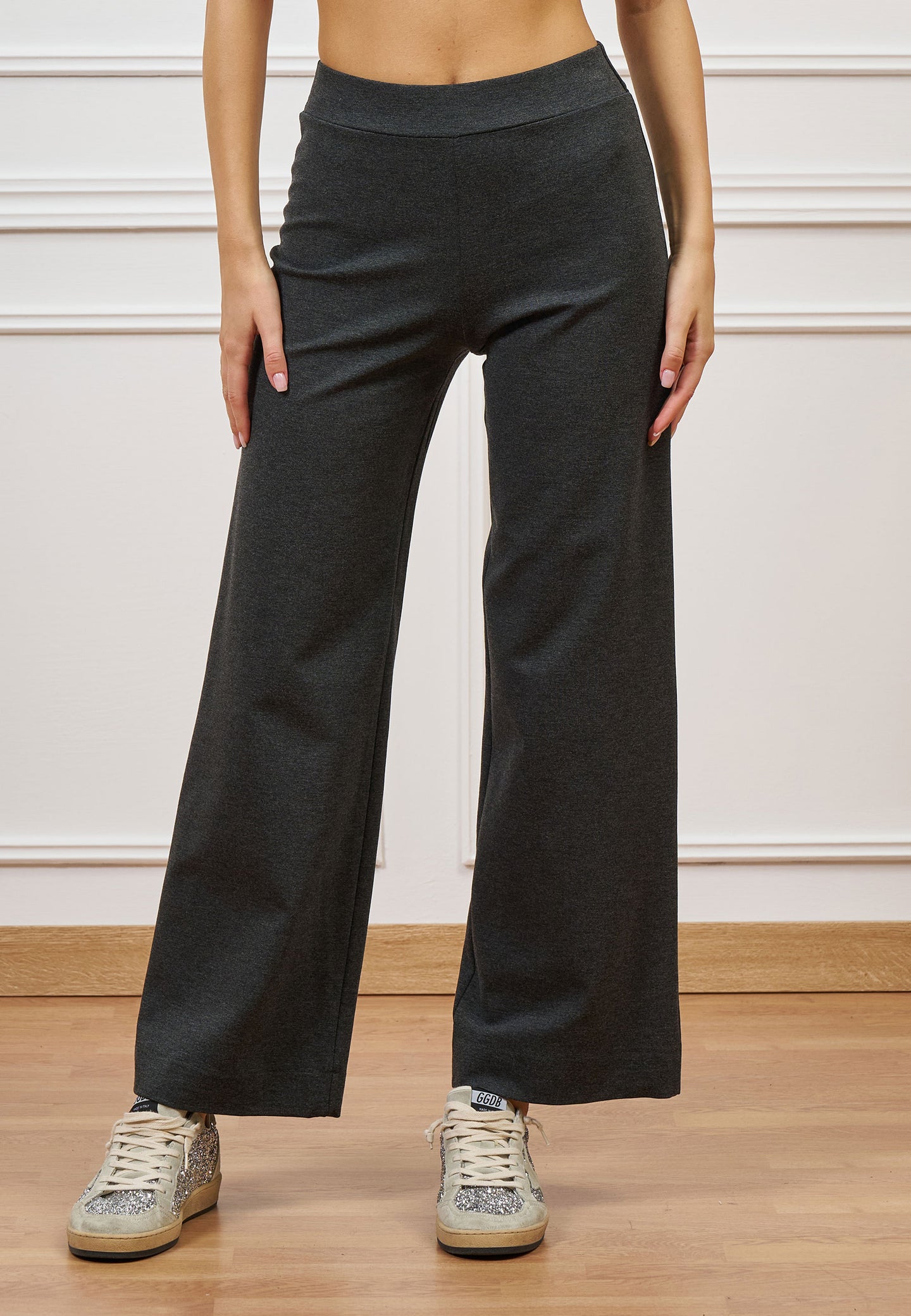 Pantalone cropped in punto roma