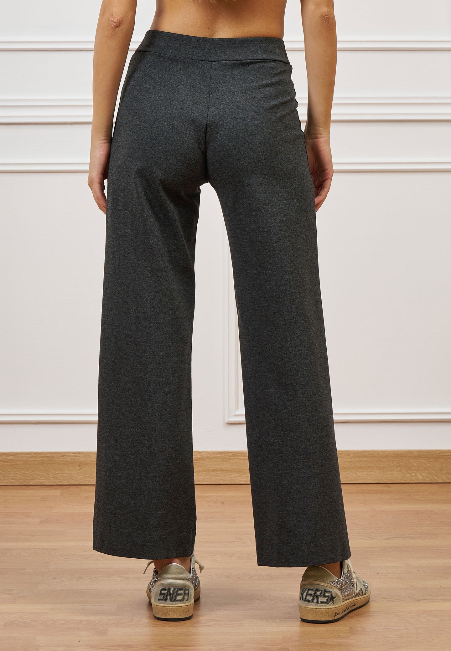 Pantalone cropped in punto roma