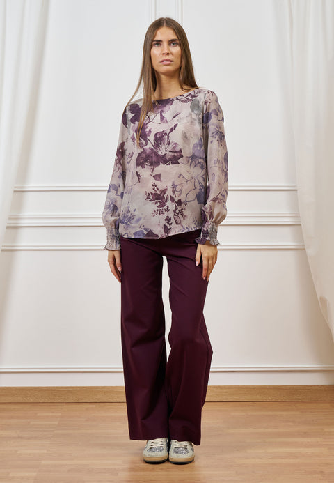 Pantalone cropped in punto roma