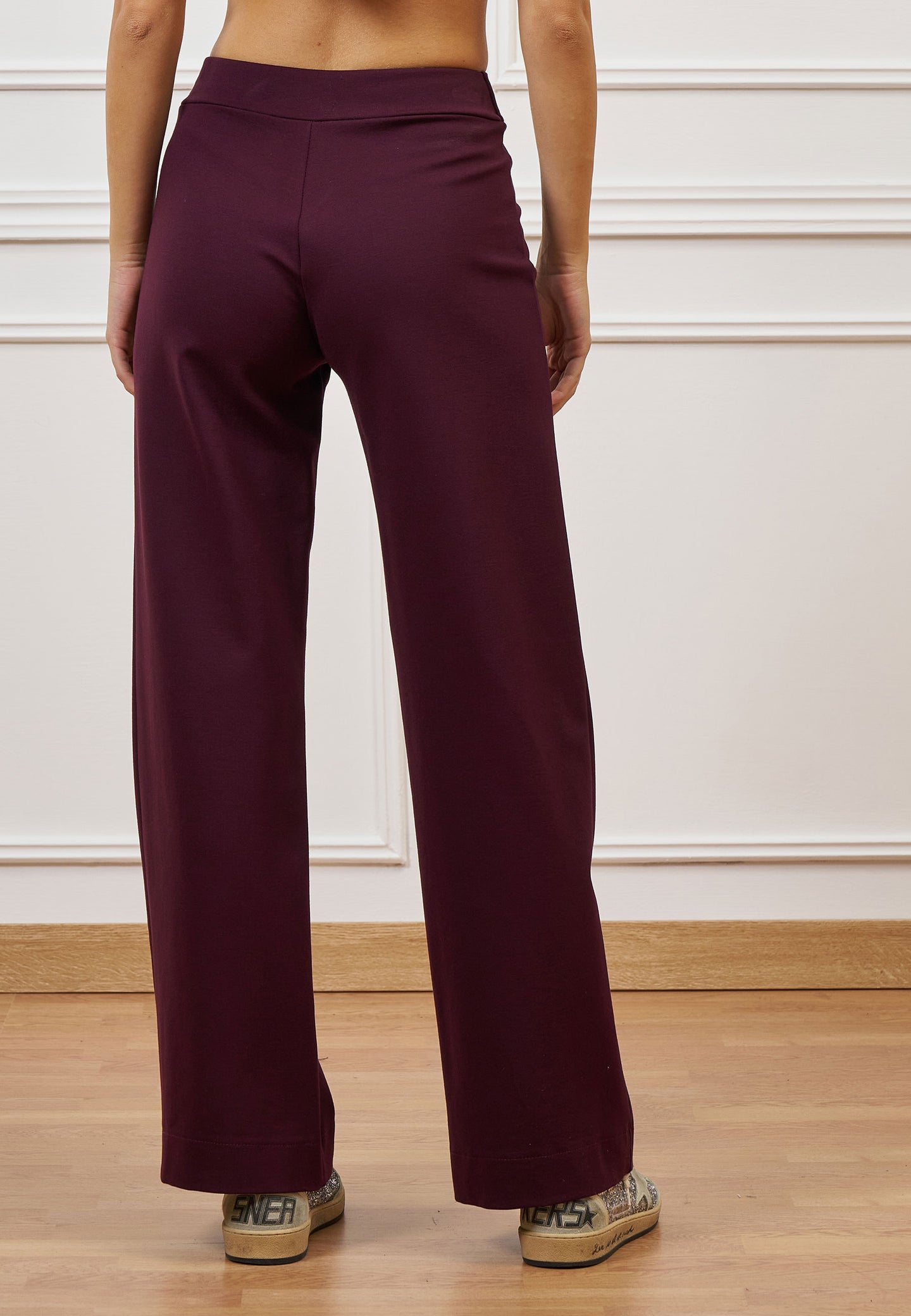 Pantalone cropped in punto roma