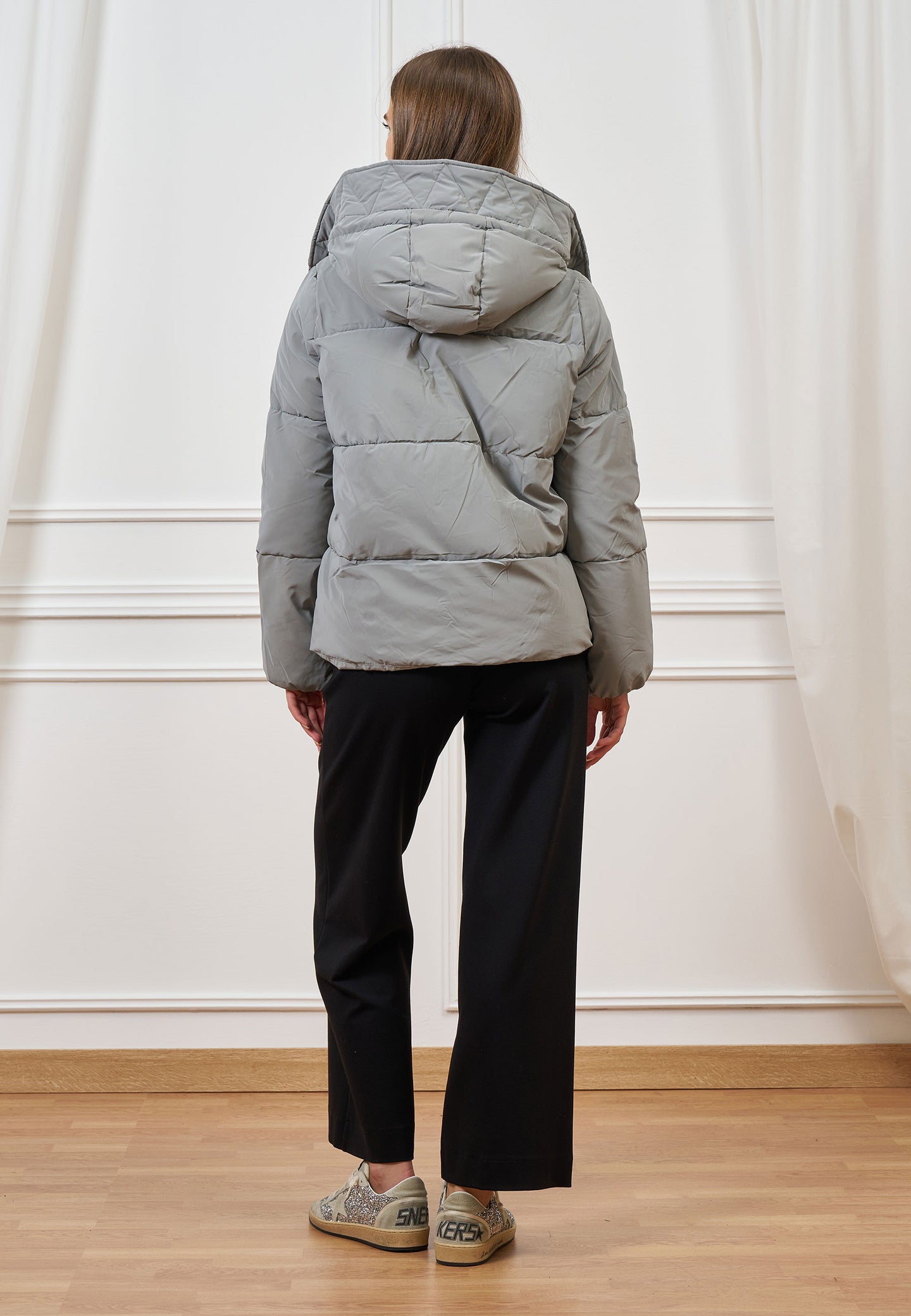 Pantalone cropped in punto roma