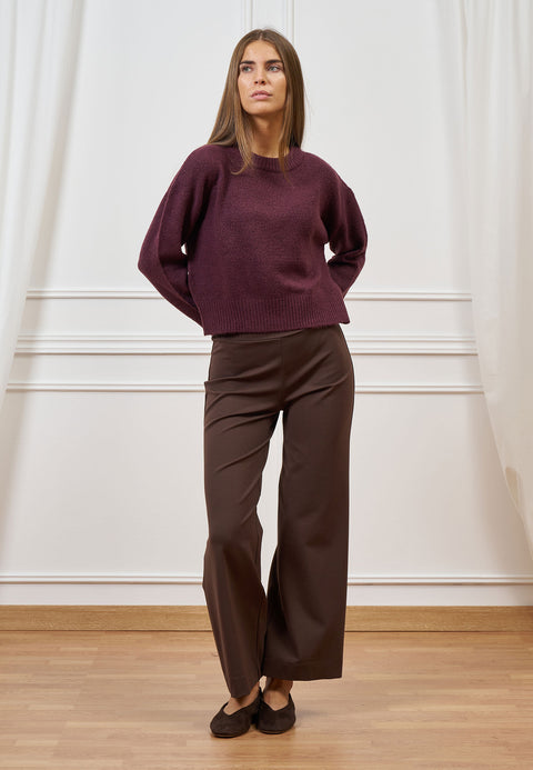 Pantalone cropped in punto roma
