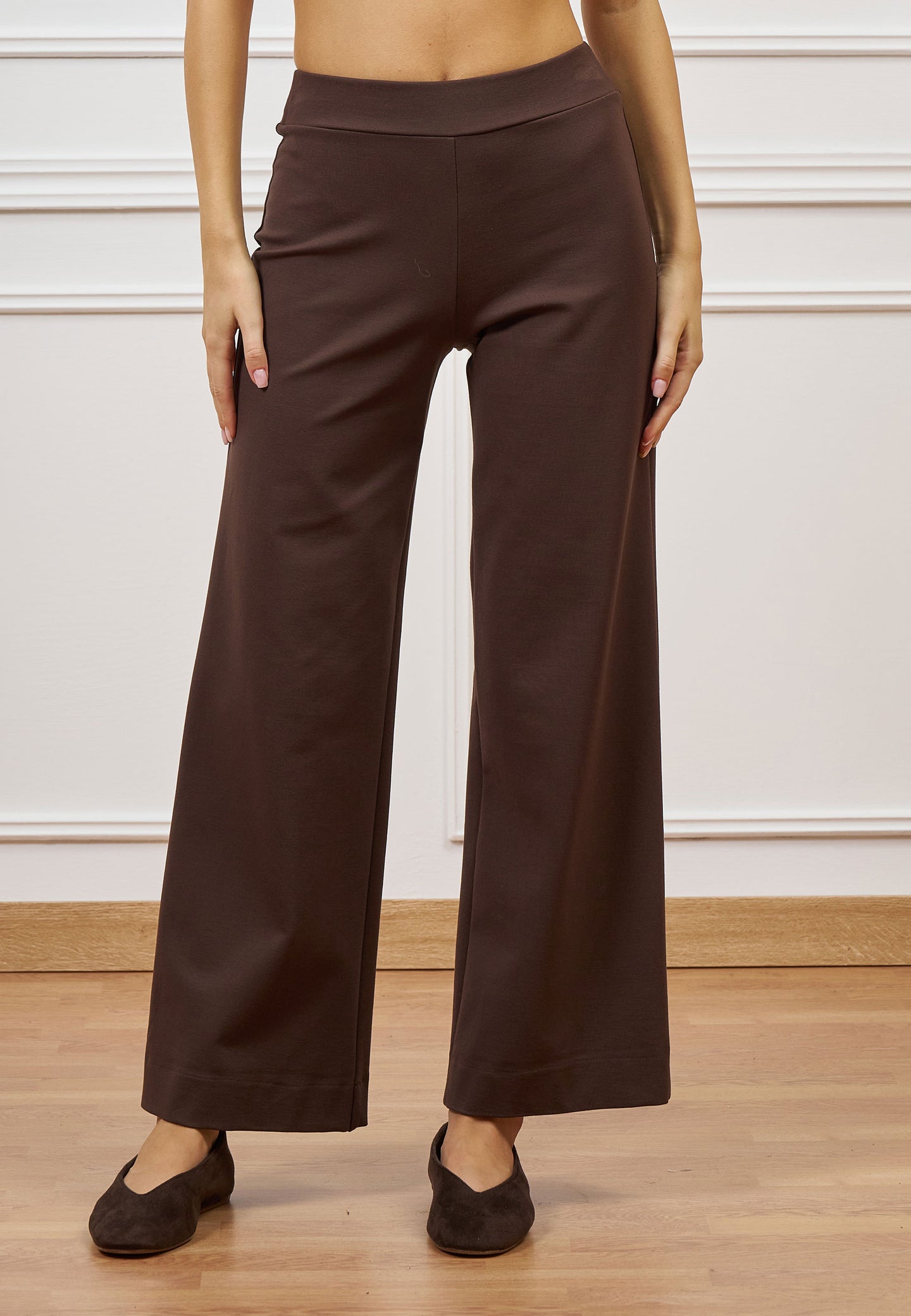 Pantalone cropped in punto roma