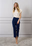 Pantalone dritto zip laterale