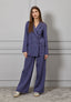 Pantalone gessato con cintura