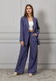 Pantalone gessato con cintura