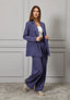 Pantalone gessato con cintura