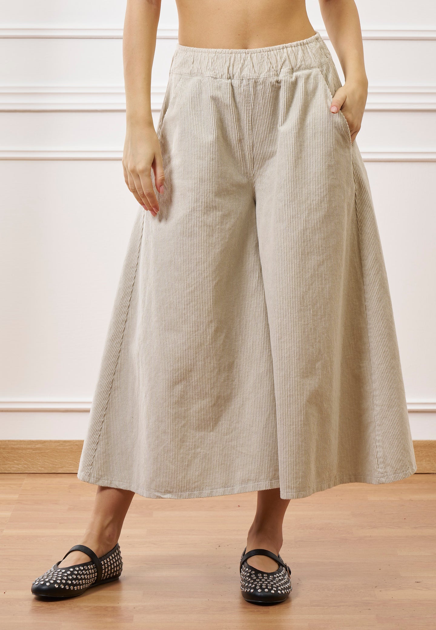 Pantalone gonna in velluto a coste