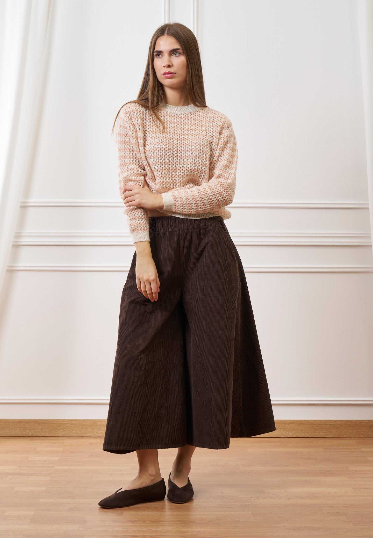 Pantalone gonna in velluto a coste