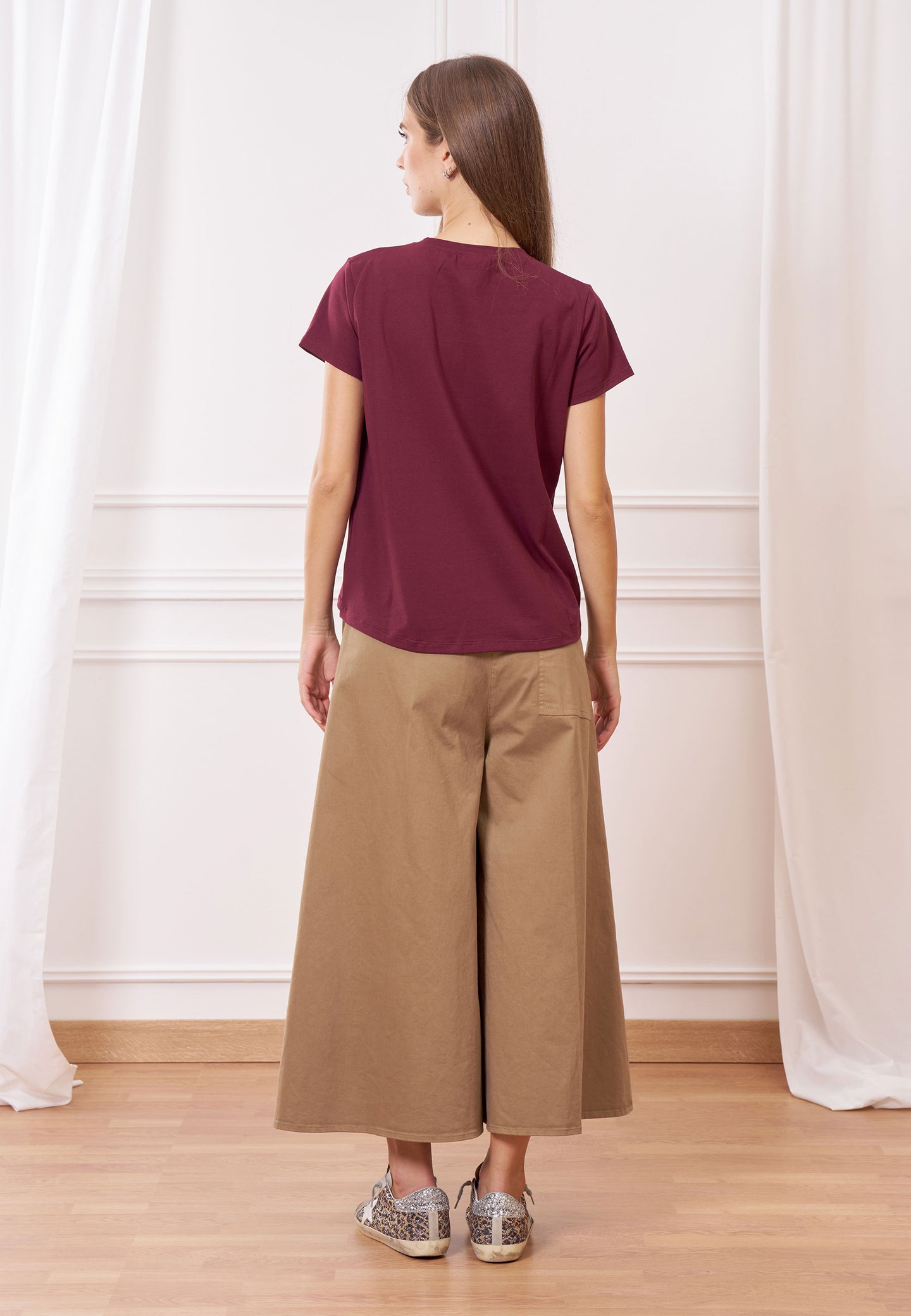 Pantalone gonna vita alta