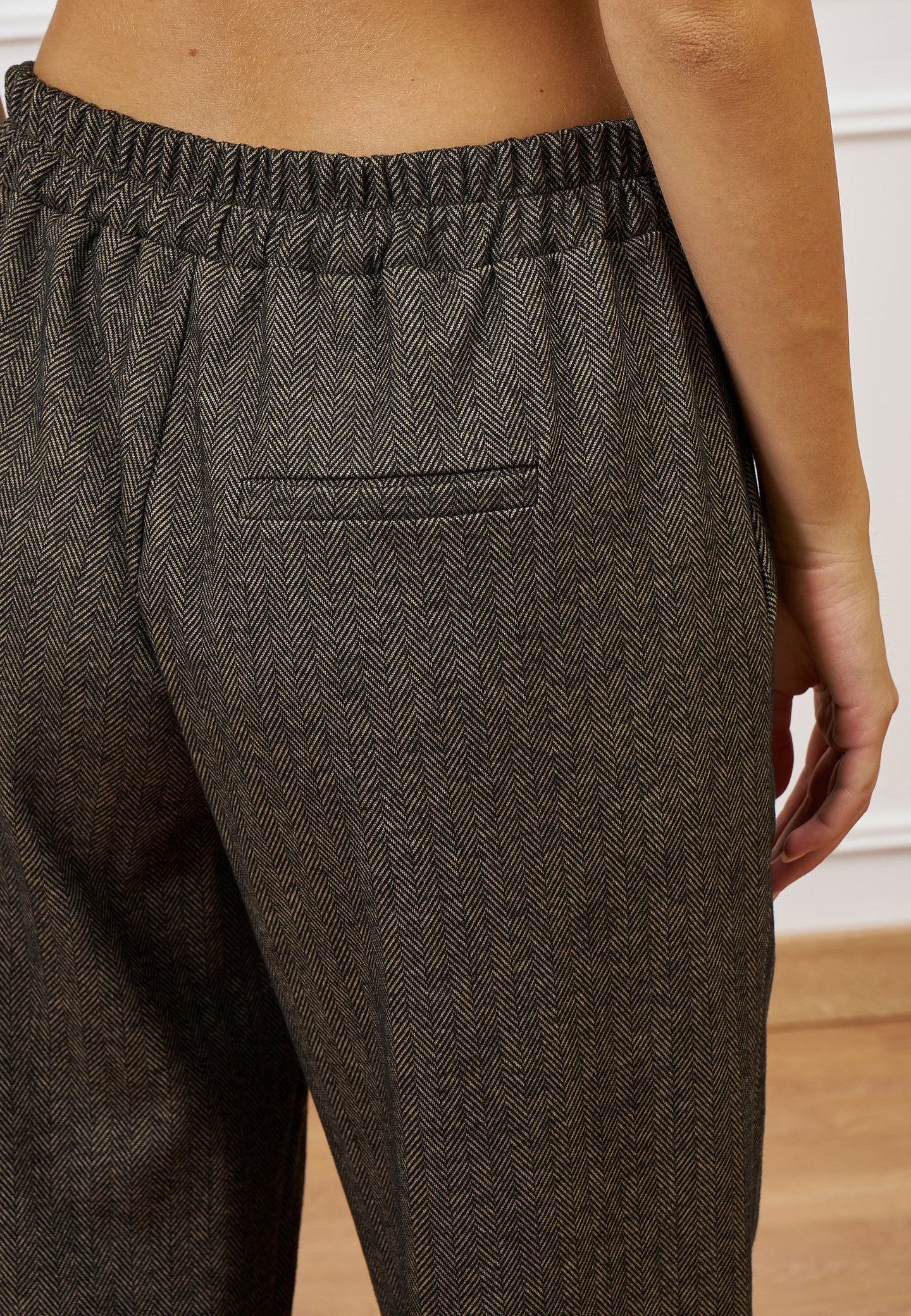 Pantalone in jersey spinato