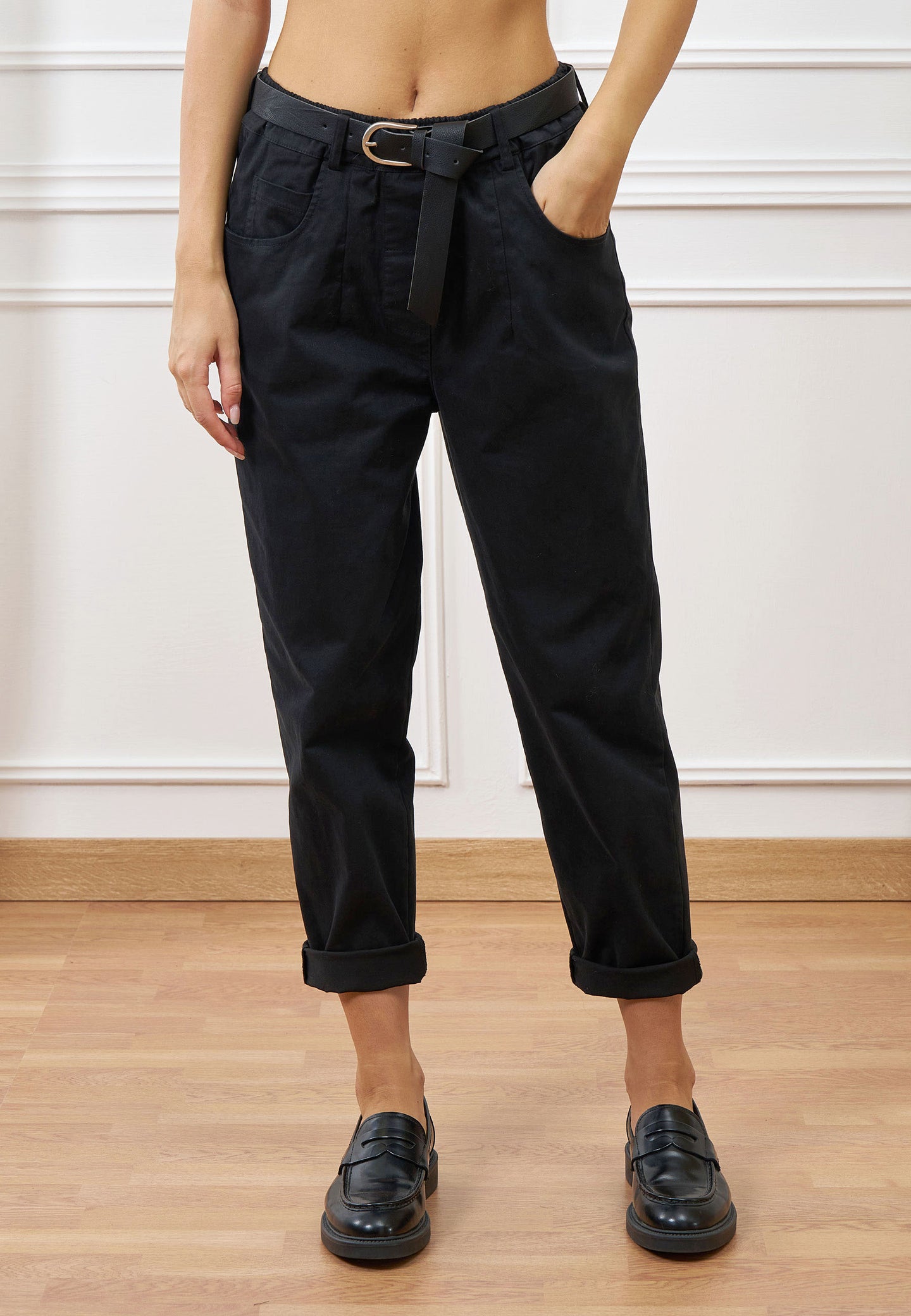 Pantalone jogger vita alta