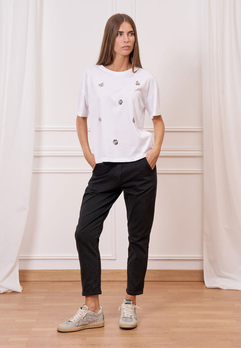 Pantalone jogging elastico retro