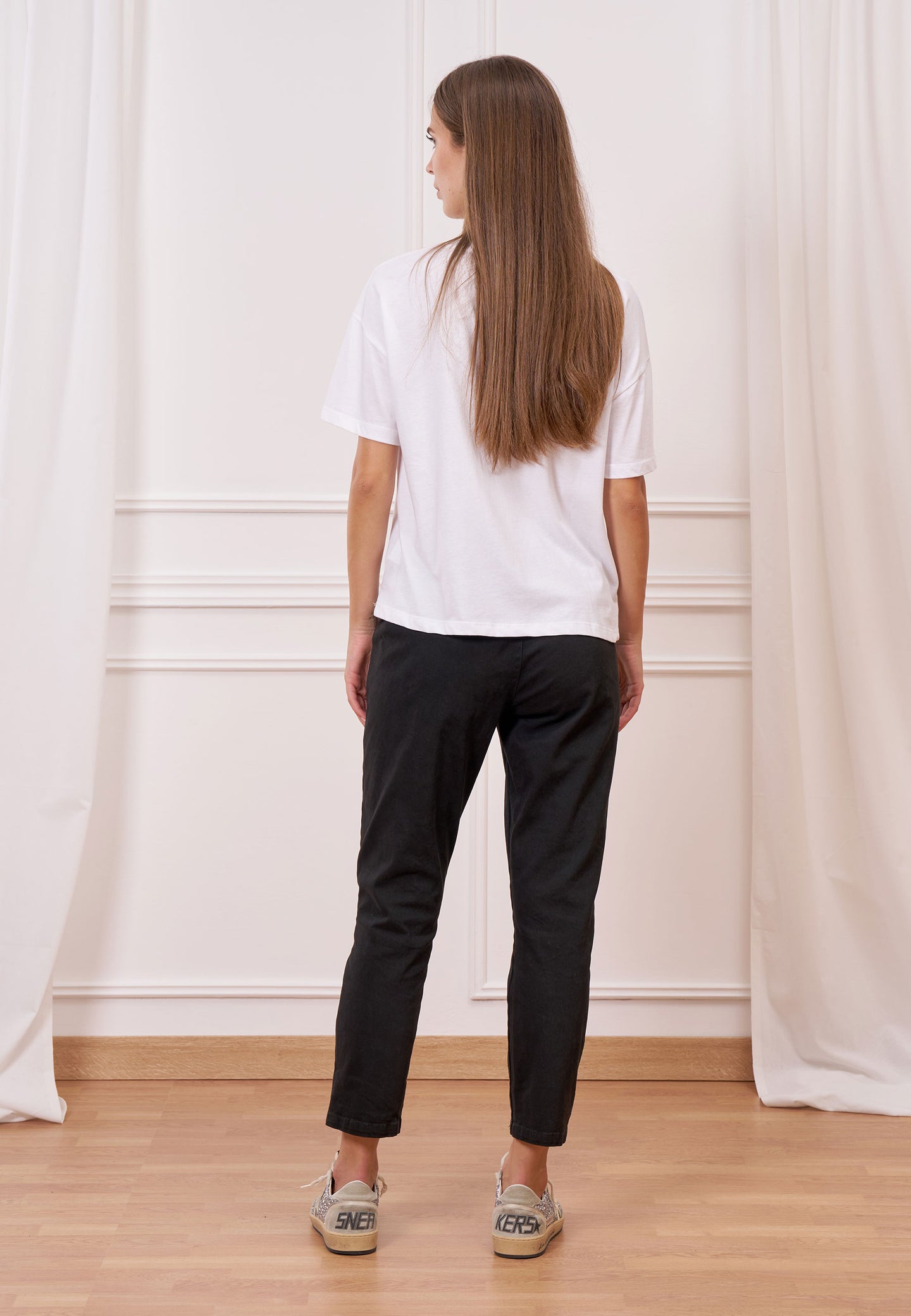 Pantalone jogging elastico retro