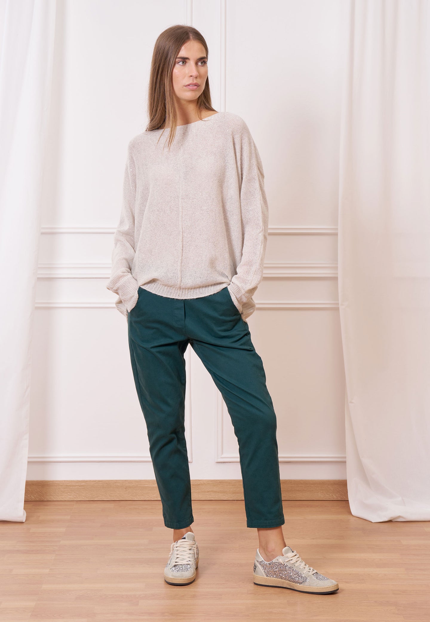 Pantalone jogging elastico retro