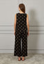 Pantalone lino ricamato