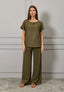 Pantalone lungo misto lino