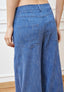 Pantalone palazzo effetto denim - BLU