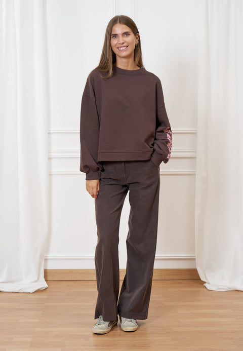 Pantalone palazzo elastico retro