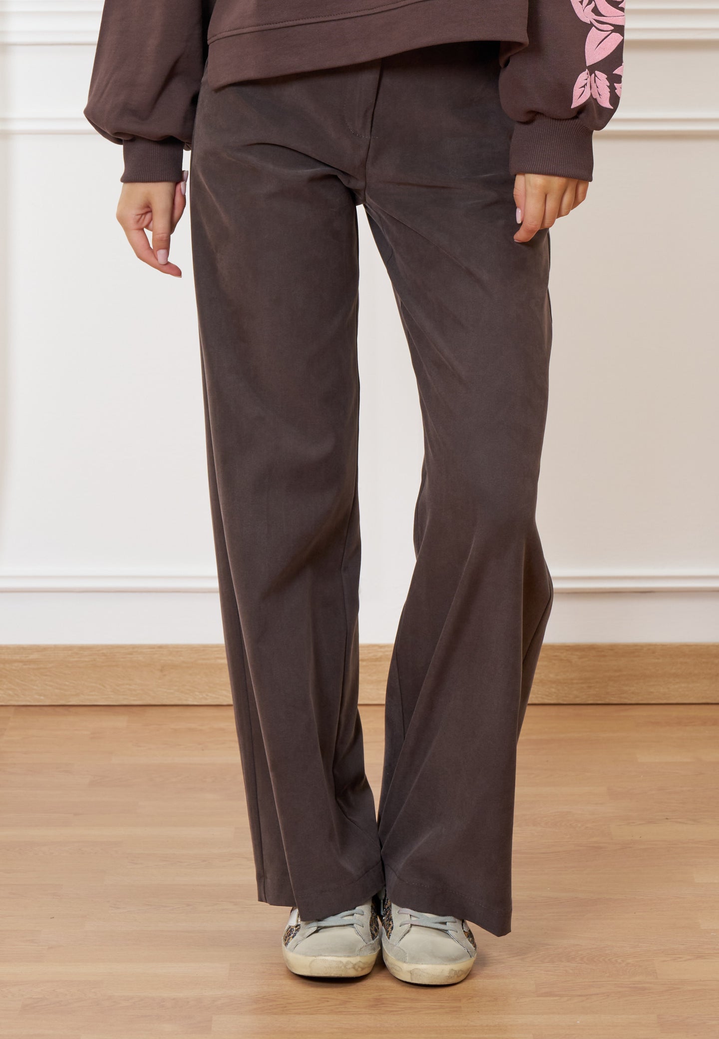 Pantalone palazzo elastico retro