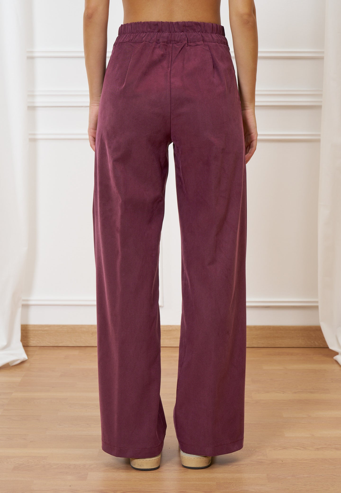 Pantalone palazzo elastico retro