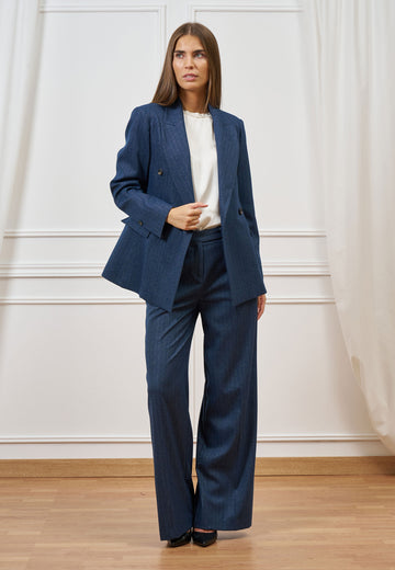 Pantalone palazzo gessato