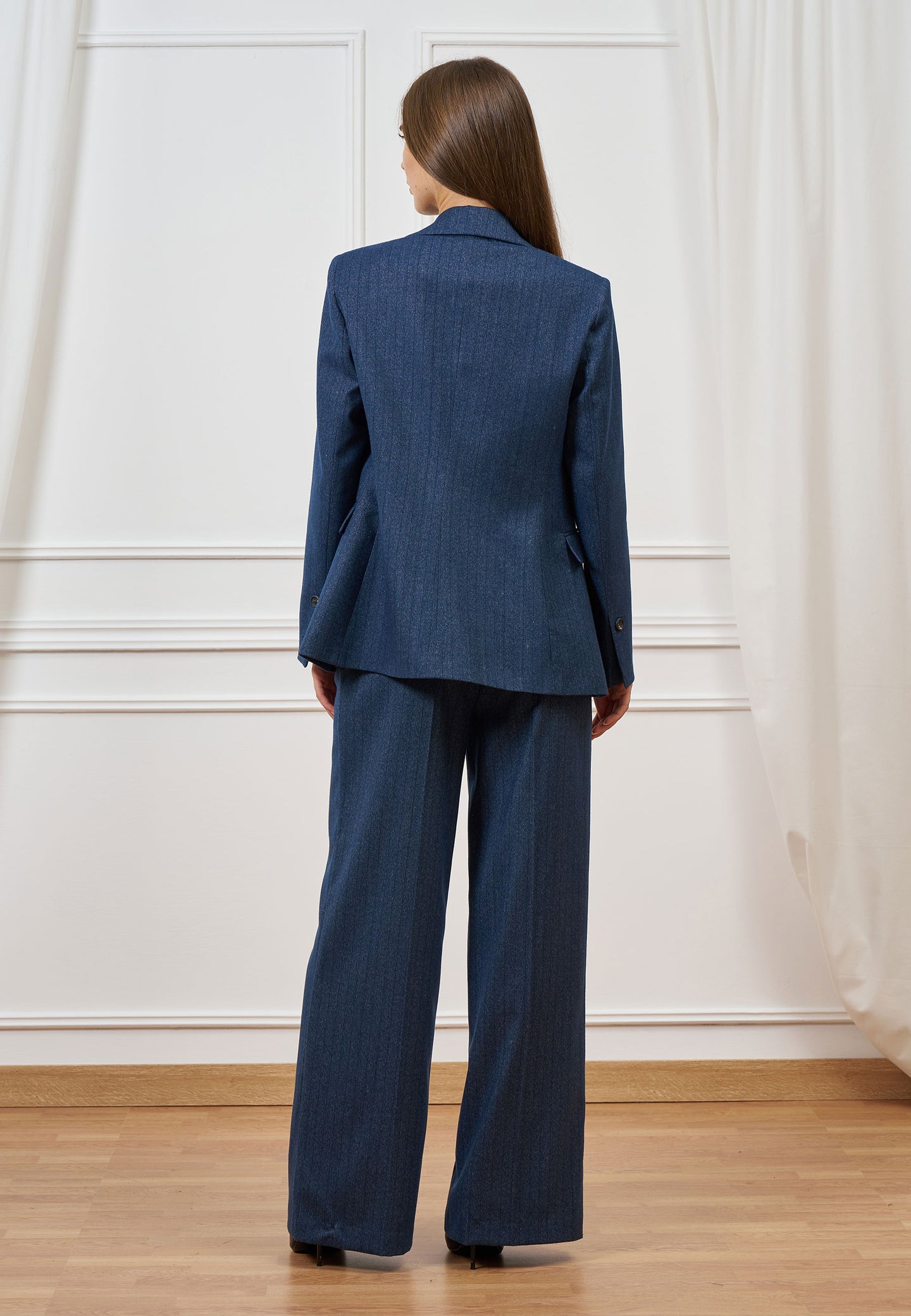 Pantalone palazzo gessato