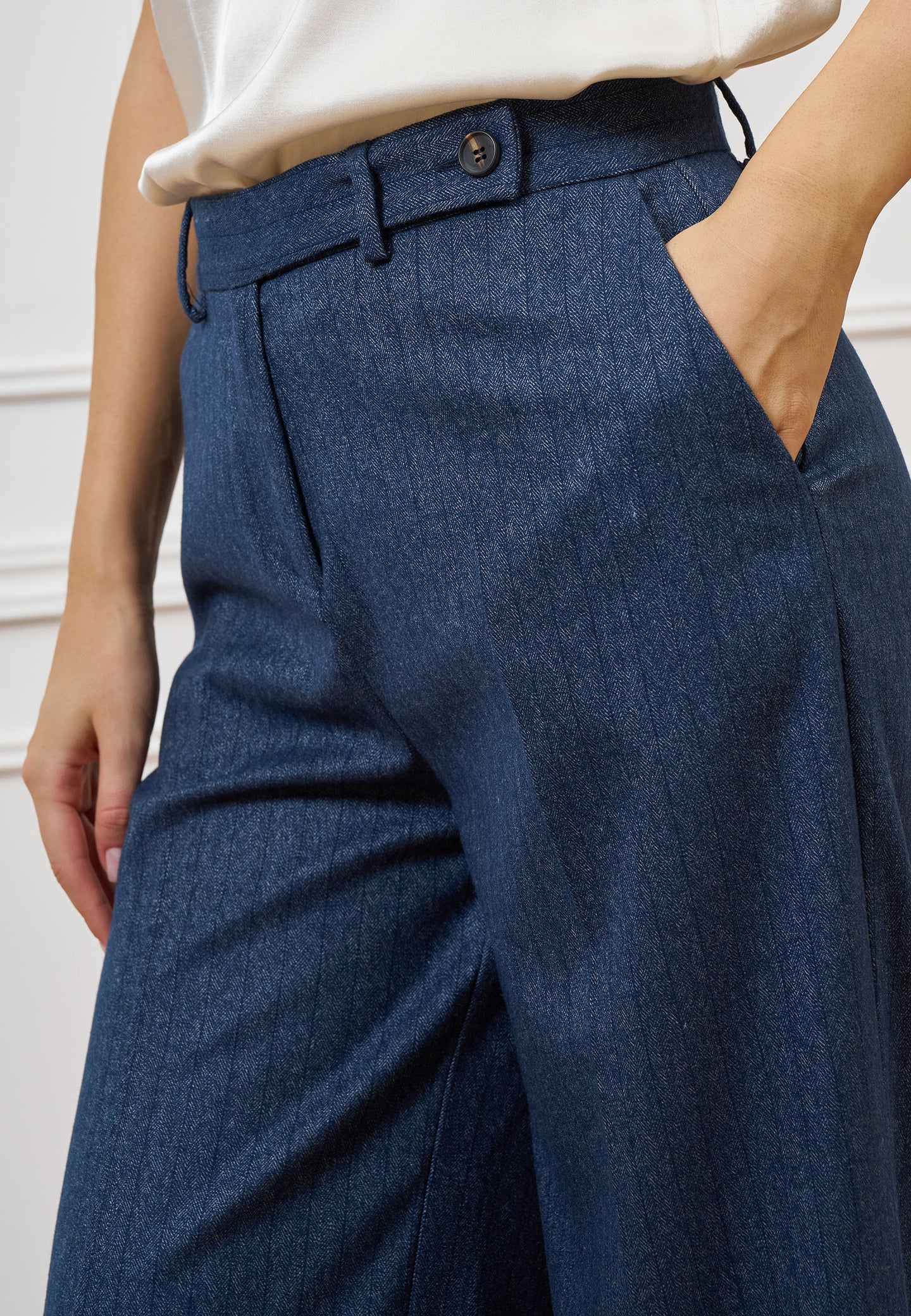 Pantalone palazzo gessato